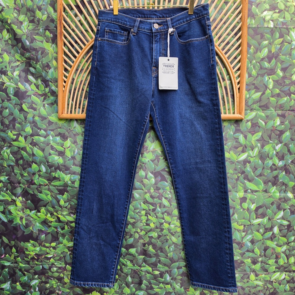 Trends The Indigo Workshop Tapered Fit Jeans Dark Wash Denim Size 32